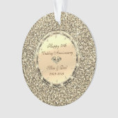 Glitter Stars Diamonds 50th Wedding Jubileum Ornament (voorkant)