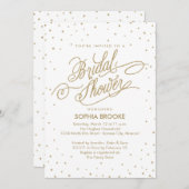 Glitter Stars Elegant Vrijgezellenfeest Kaart (Voorkant / Achterkant)