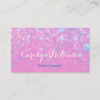 Glitter Stars in Roze en Blauw Visitekaartje