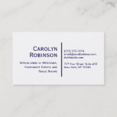 Glitter Stars in Roze en Blauw Visitekaartje (Achterkant)