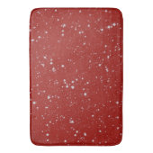 Glitter Stars - Silver Red Badmat (Voorkant Verticaal)