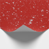 Glitter Stars - Silver Red Cadeaupapier (Hoek)