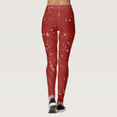Glitter Stars - Silver Red Leggings (Achterkant)