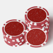 Glitter Stars - Silver Red Poker Chips (Opstapeling)