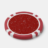 Glitter Stars - Silver Red Poker Chips (Enkel)