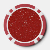 Glitter Stars - Silver Red Poker Chips (Achterkant)