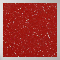 Glitter Stars - Silver Red