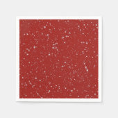 Glitter Stars - Silver Red Servet (Voorkant)