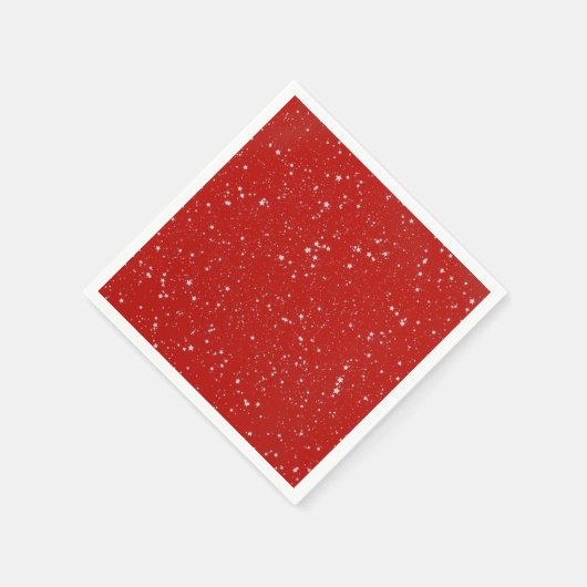 Glitter Stars - Silver Red Servet (Hoek)