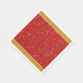 Glitter Stars - Silver Red Servetten (Hoek)