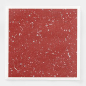 Glitter Stars - Silver Red Servetten (Voorkant)