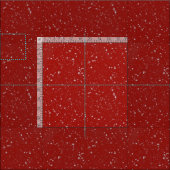 Glitter Stars - Silver Red Stof (Delen)