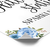 Glitter Station bord boho chic Bruidsfeest Poster (Hoek)