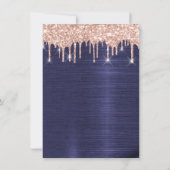 Glitter Stations Roos Blue Navy Bridal 16th Kaart (Achterkant)