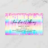 Glitter steekt een moderne artistieke kleurrijke g visitekaartje (Achterkant)