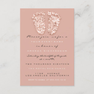 Glitter steekt Roos Baby shower gipsplaat Kaart