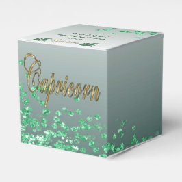 Glitter Steenbok & Groene Glitter Verjaardag Bedankdoosjes