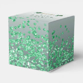 Glitter Steenbok & Groene Glitter Verjaardag Bedankdoosjes (Achterkant)