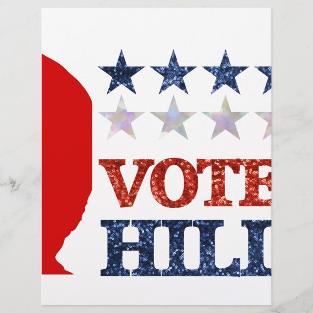 glitter stemhillary (Voorkant)
