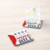 glitter stemhillary bier onderzetter (Rechterzijde)