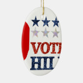 glitter stemhillary keramisch ornament (Rechts)