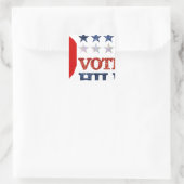 glitter stemhillary vierkante sticker (Tas)