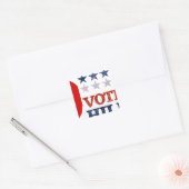 glitter stemhillary vierkante sticker (Envelop)