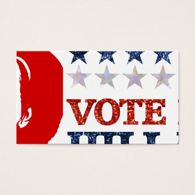 glitter stemhillary visitekaartjes (Voorkant)