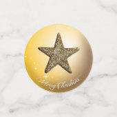 Glitter ster en gouden achtergrond confetti (Kleine voorkant)