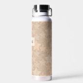 Glitter sterren op beige vaartuigen. waterfles (Achterkant)