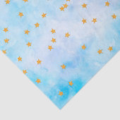 Glitter sterren op gemarmerd papier (Detail)