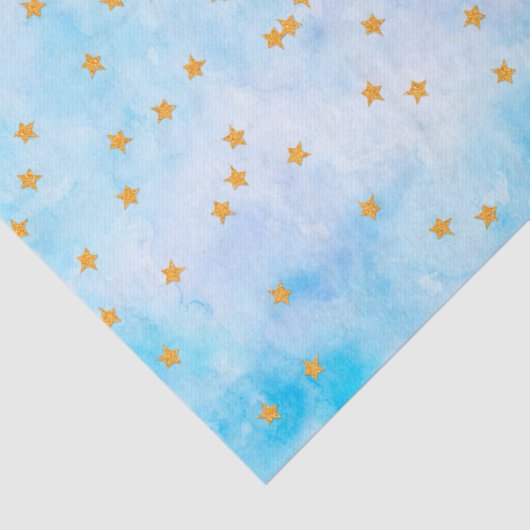 Glitter sterren op gemarmerd papier (Detail)