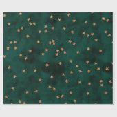 Glitter sterren op grijspapier cadeaupapier (Vlak)