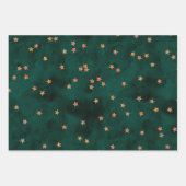 Glitter sterren op grijspapier inpakpapier vel (Voorkant 2)