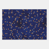 Glitter sterren op grijspapier inpakpapier vel (Voorkant 2)