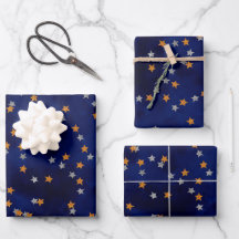 Glitter sterren op grijspapier