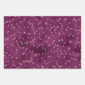 Glitter sterren op grijspapier inpakpapier vel (Voorkant 3)