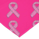 Glitter Stijl Roze Lint Bewustzijn Fuchsia Tafelkleed (Gekanteld)