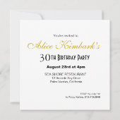 Glitter Stiletto 30th Birthday | geel zilver Kaart (Achterkant)