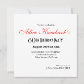 Glitter Stiletto 60ste verjaardag | rood goud Kaart (Achterkant)