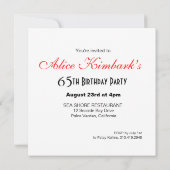 Glitter Stiletto 60ste verjaardag | rood zilver Kaart (Achterkant)