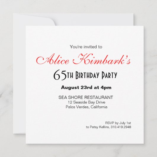 Glitter Stiletto 60ste verjaardag | rood zilver Kaart (Achterkant)