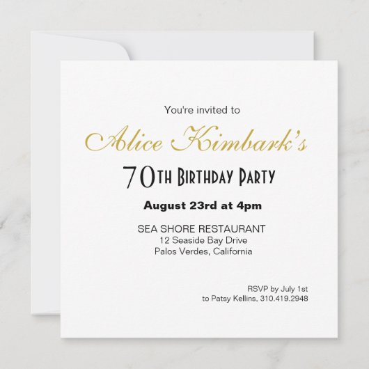 Glitter Stiletto 70ste verjaardag | zilvergoud Kaart (Achterkant)