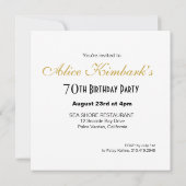 Glitter Stiletto 70th Birthday | Goud zwart zilver Kaart (Achterkant)