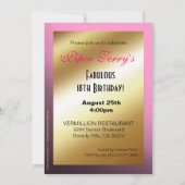 Glitter Stiletto Balloons 18th Birthday roze Kaart (Achterkant)