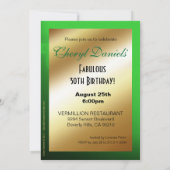 Glitter Stiletto Balloons 30th Birthday emerald Kaart (Achterkant)