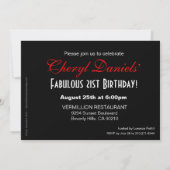 Glitter Stiletto Champagne 30th Birthday Red Kaart (Achterkant)