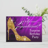 Glitter Stiletto Zebra 60 & Sensational Birthday Kaart (Staand voorkant)