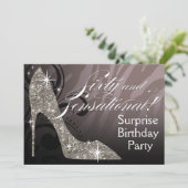 Glitter Stiletto Zebra 60 & Sensational Birthday Kaart (Staand voorkant)