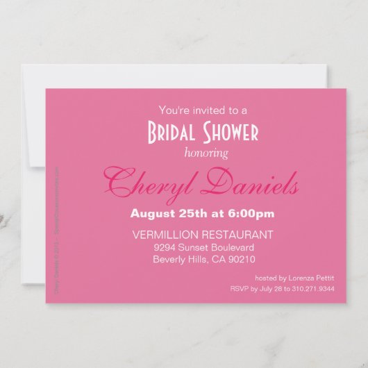 Glitter Stiletto Zebra roze zilver Kaart (Achterkant)